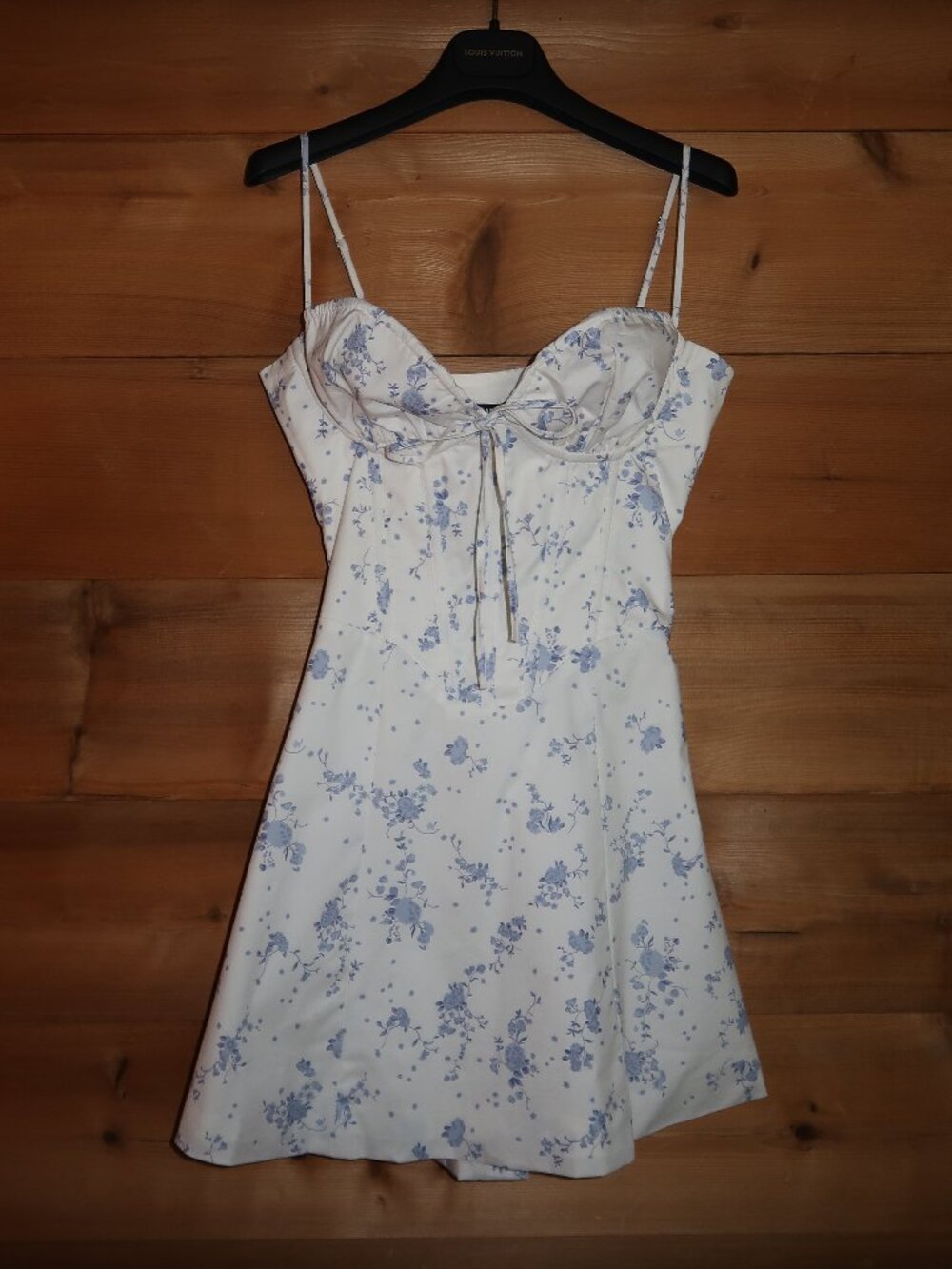 NEW WITH TAGS Babyboo Lacey Mini Dress in Blue Ditsy Print